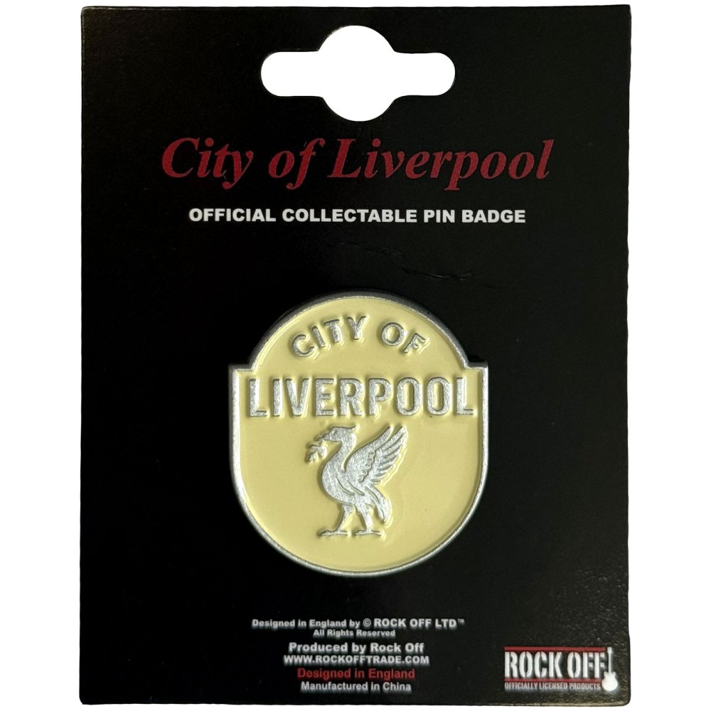The Beatles - City Of Liverpool Emblem Pin - Yellow/Silver coloured